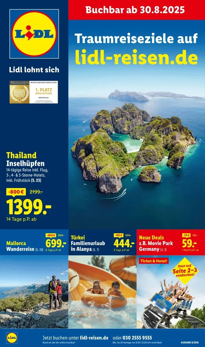 lidl prospekt reisen september