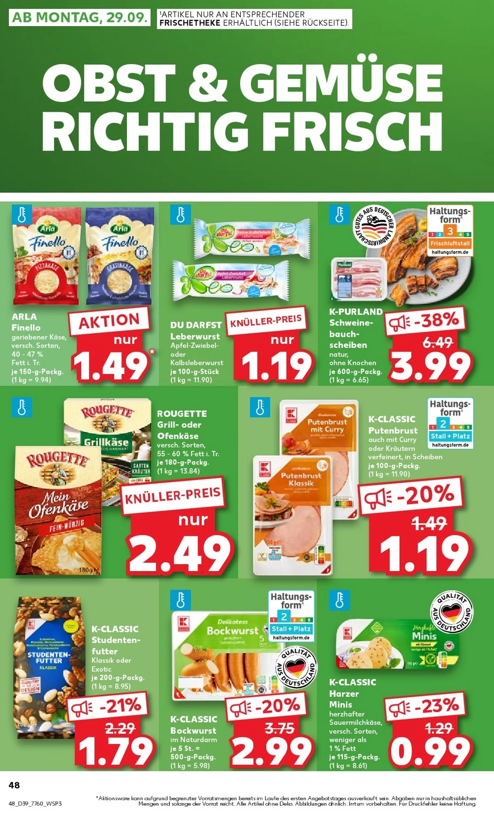 kaufland prospekt september 25 oktober 1 48