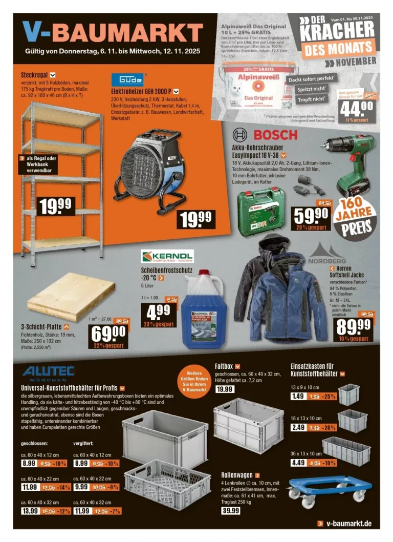 v baumarkt prospekt kw45
