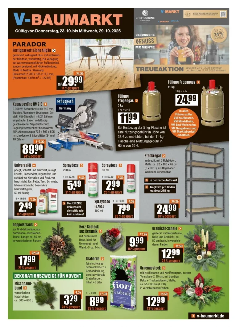 v baumarkt prospekt kw43