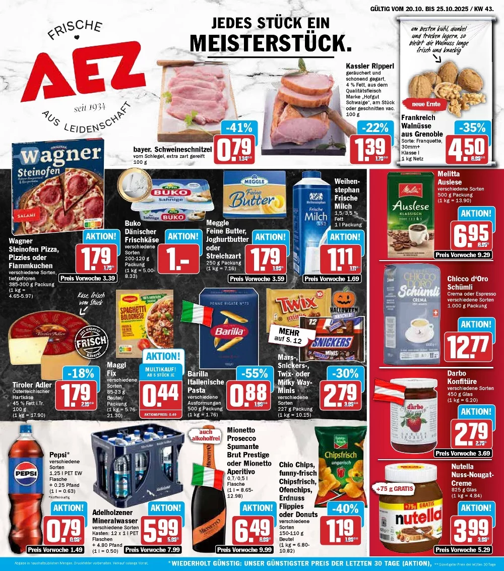 AEZ Prospekt ab 20.10.2025 Angebote Blättern 1 aez prospekt kw43