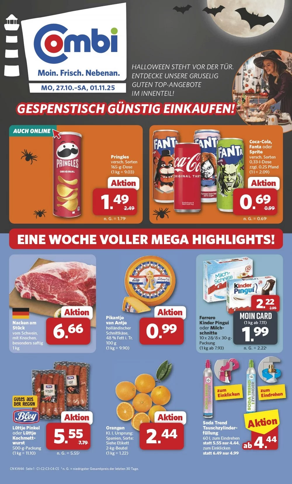 Combi Prospekt ab 27.10.2025 Angebote Blättern 1 combi prospekt kw44