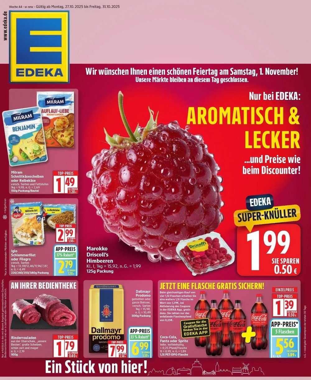 Edeka Prospekt ab 27.10.2025 nächste Woche Blättern 1 edeka prospekt kw44
