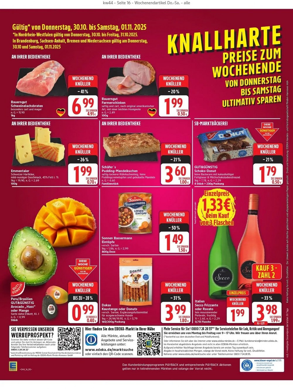 edeka prospekt oktober 27 november 1 16