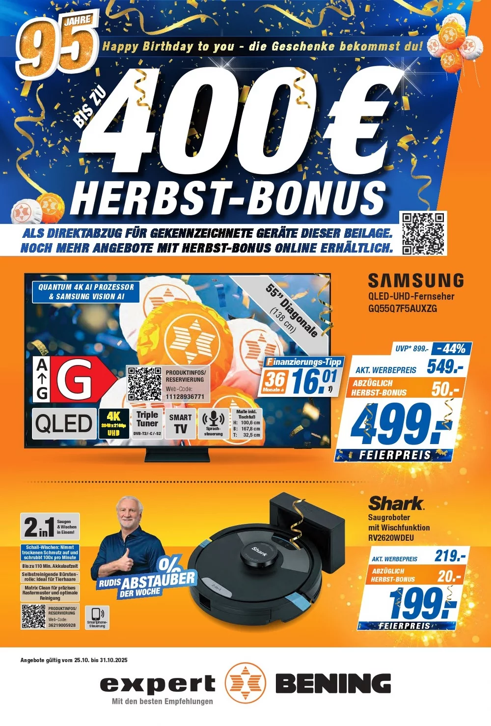 Expert Bening Prospekt ab 25.10.2025 Angebote Blättern 1 expert bening prospekt kw44