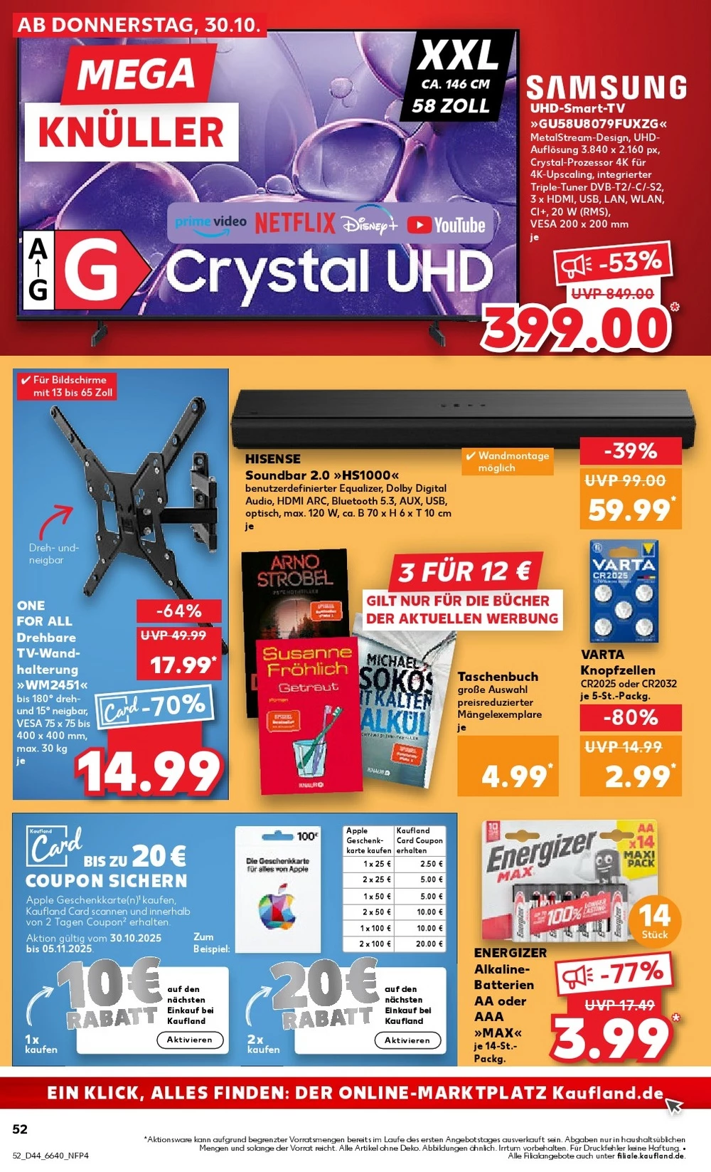 kaufland prospekt oktober 30 november 5 52