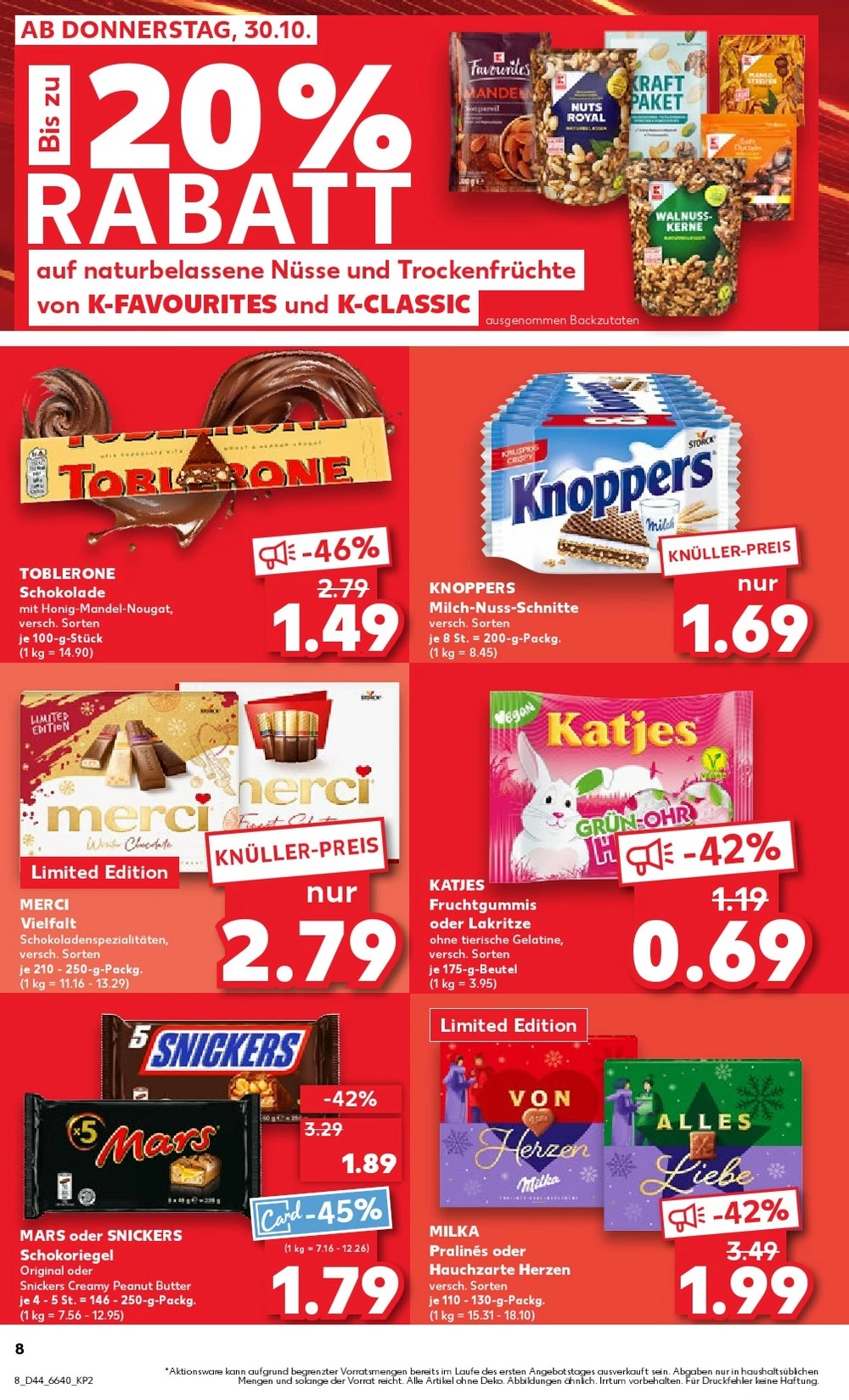 kaufland prospekt oktober 30 november 5 8