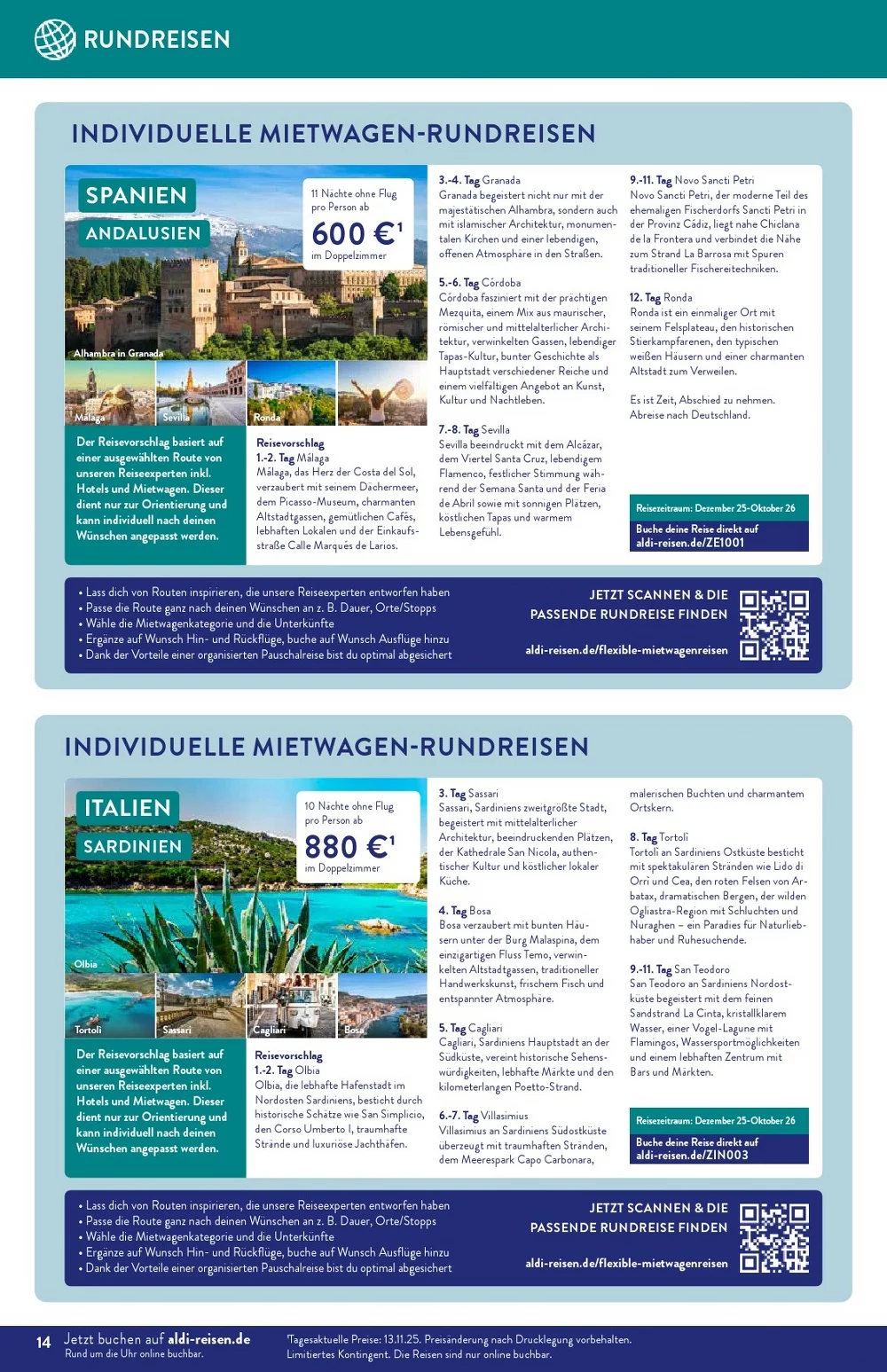 aldi reisen prospekt dezember 14