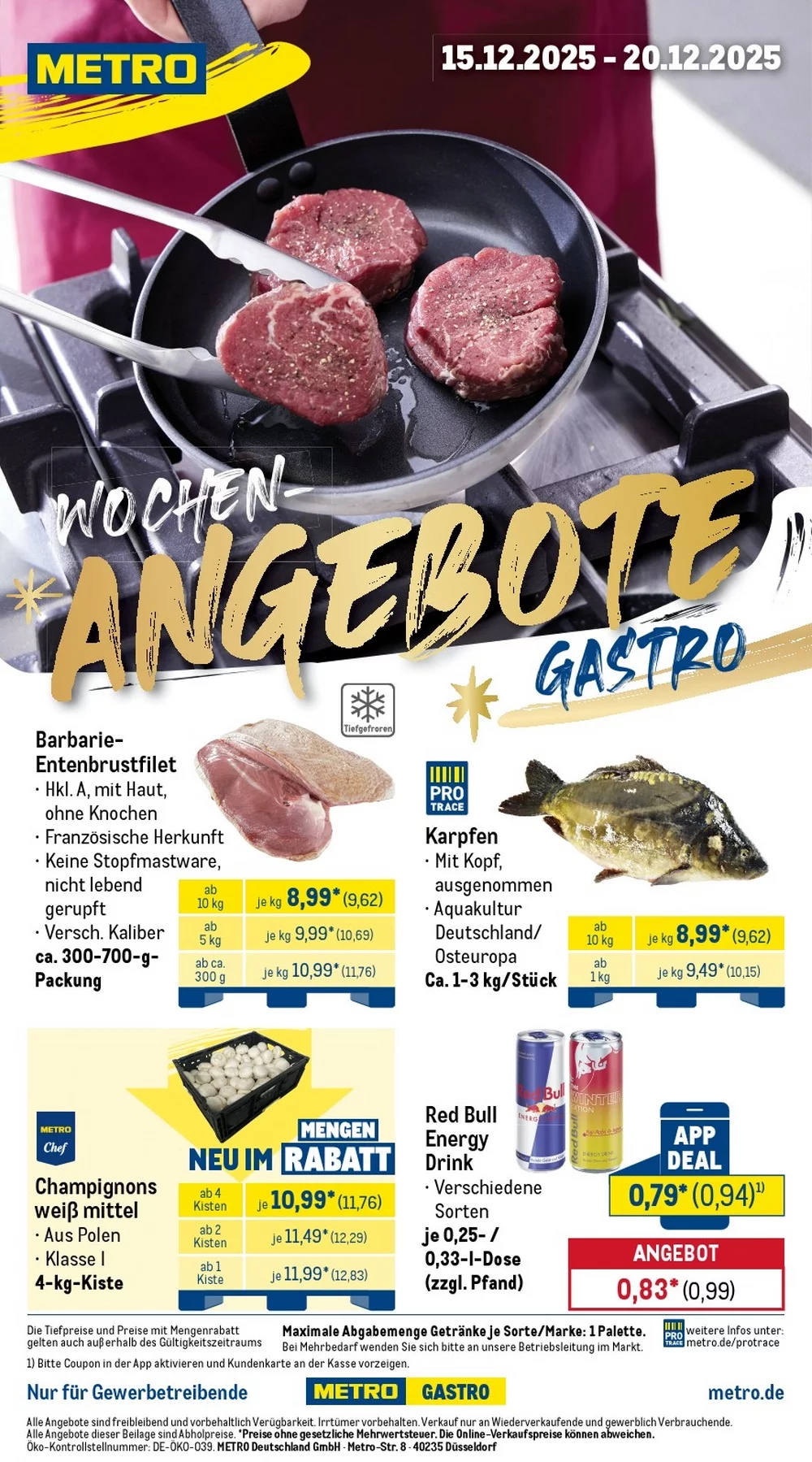 Metro Gastro Prospekt ab 29.12.2025 Angebote Blättern 1 metro gastro prospekt kw51