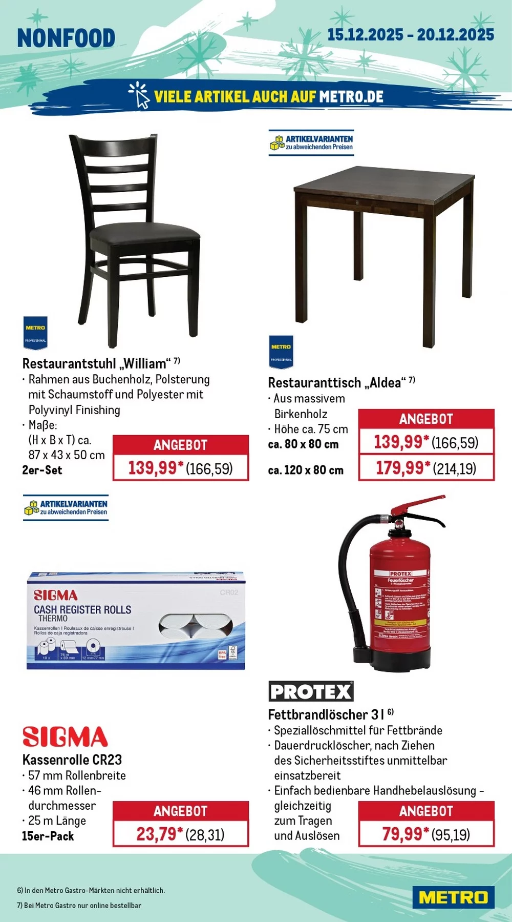 metro gastro prospekt dezember 15 20 11