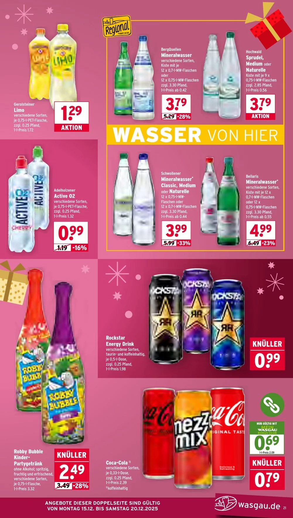 wasgau prospekt dezember 15 20 21