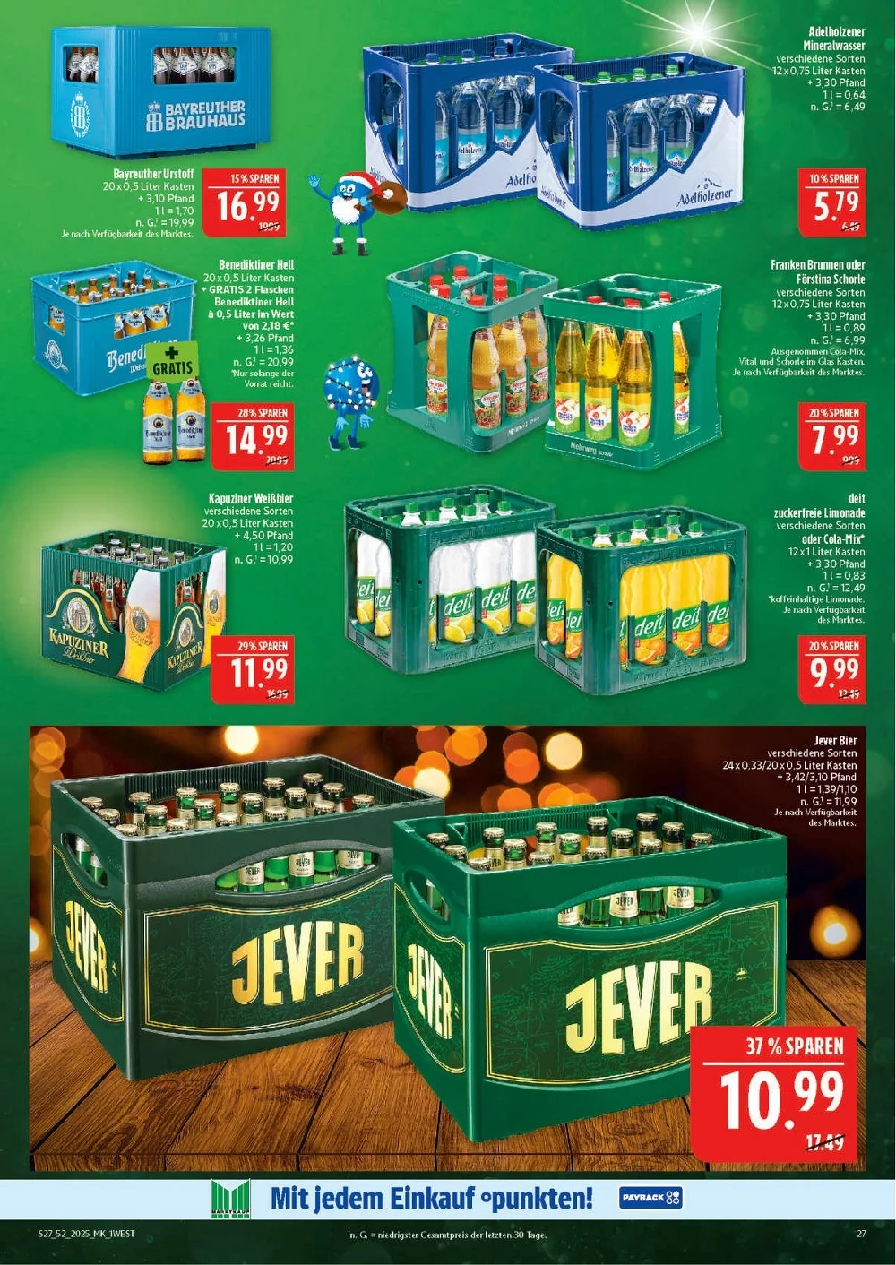 NORDBAYERN MARKTKAUF WEST HOF prospekt dezember 22 27 27