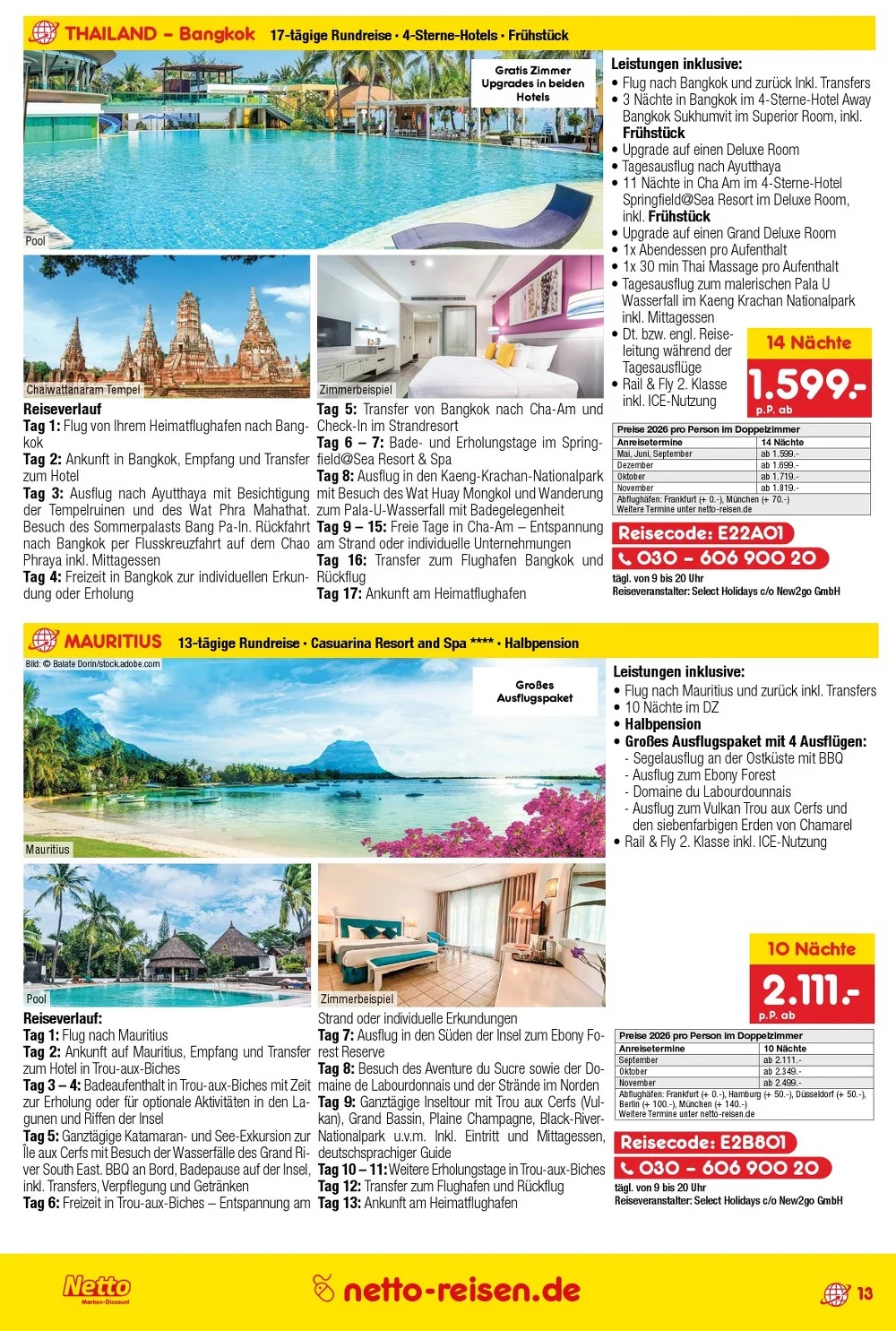 Netto marken prospekt Reisemagazin 13