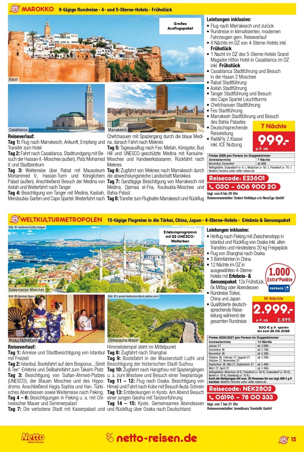 Netto marken prospekt Reisemagazin 15