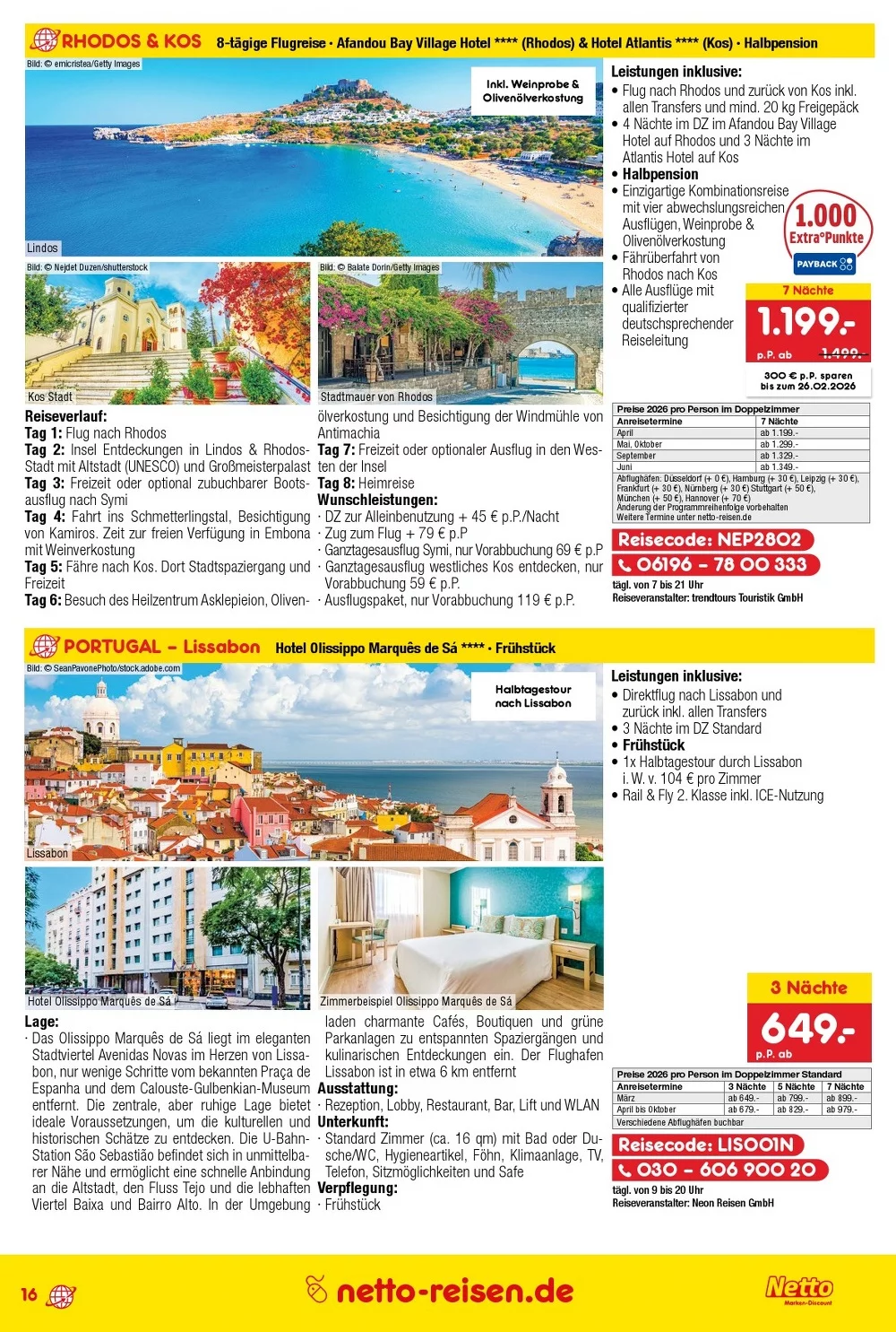Netto marken prospekt Reisemagazin 16