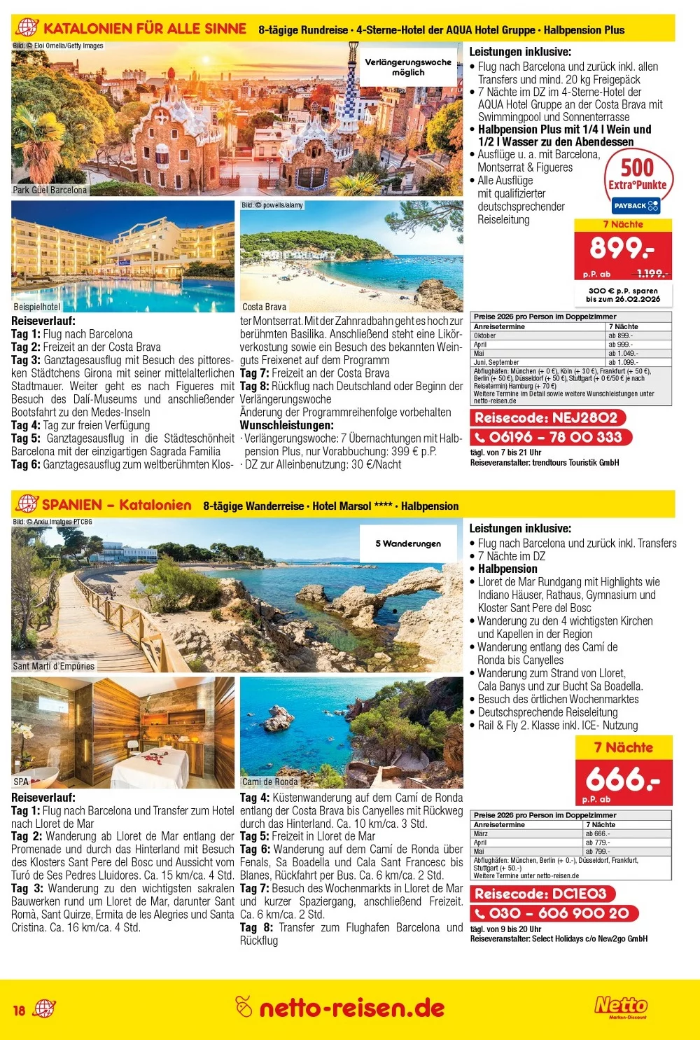 Netto marken prospekt Reisemagazin 18