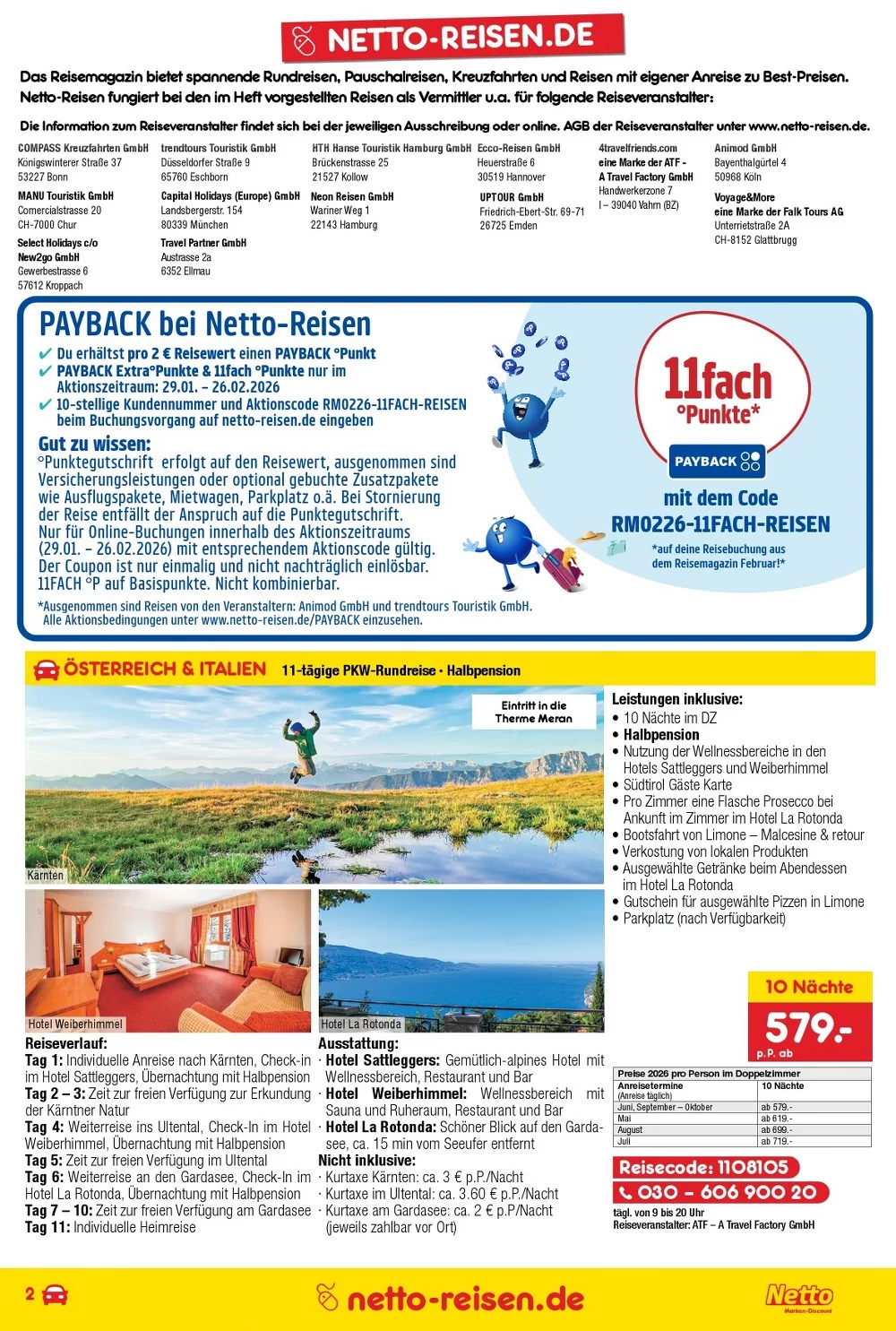 Netto Marken-Discount Reisen Prospekt Februar 2026 2 Netto marken prospekt Reisemagazin 2