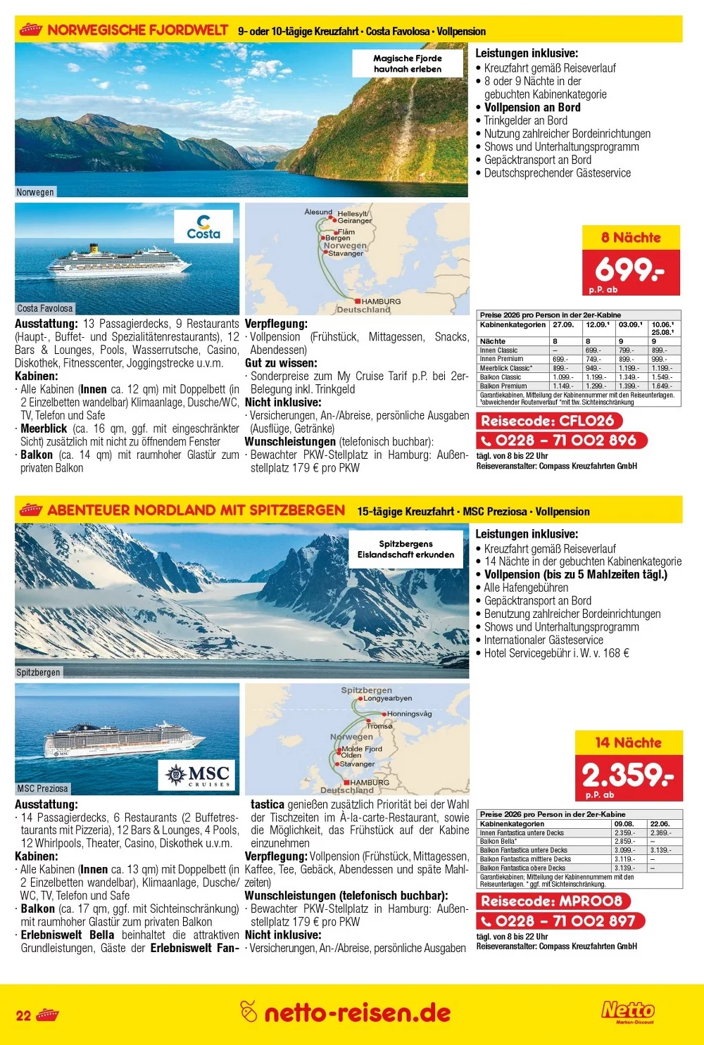 Netto marken prospekt Reisemagazin 22