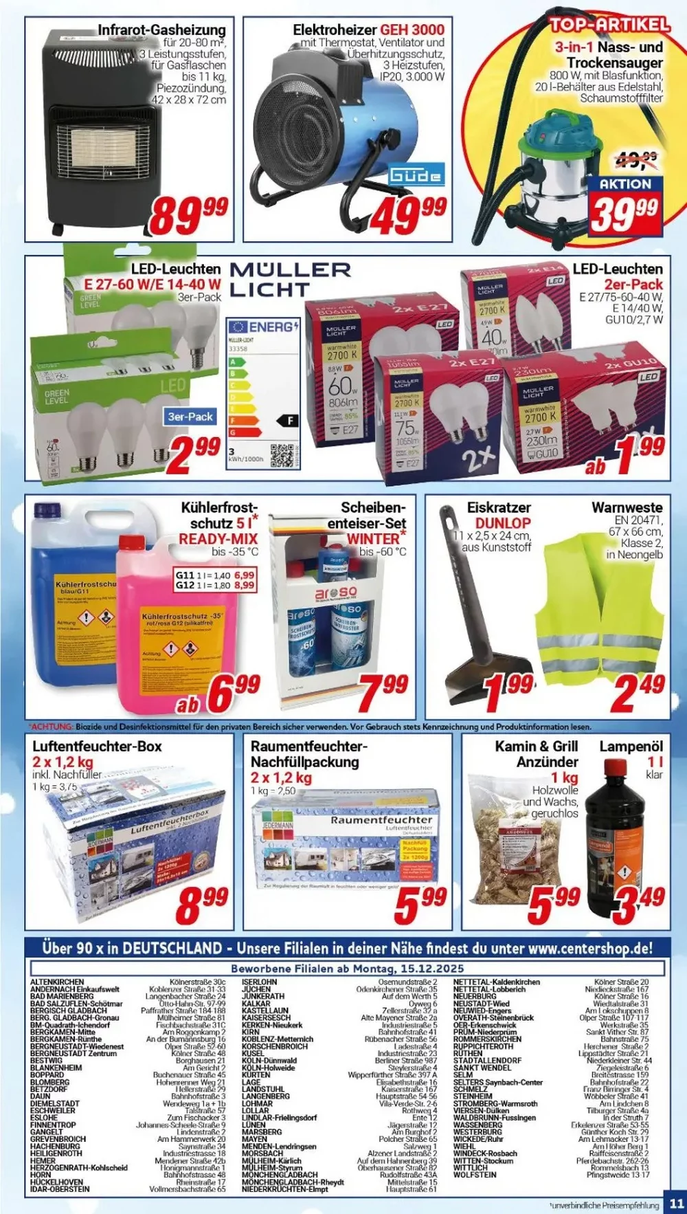 center shop prospekt dezember 15 20 11