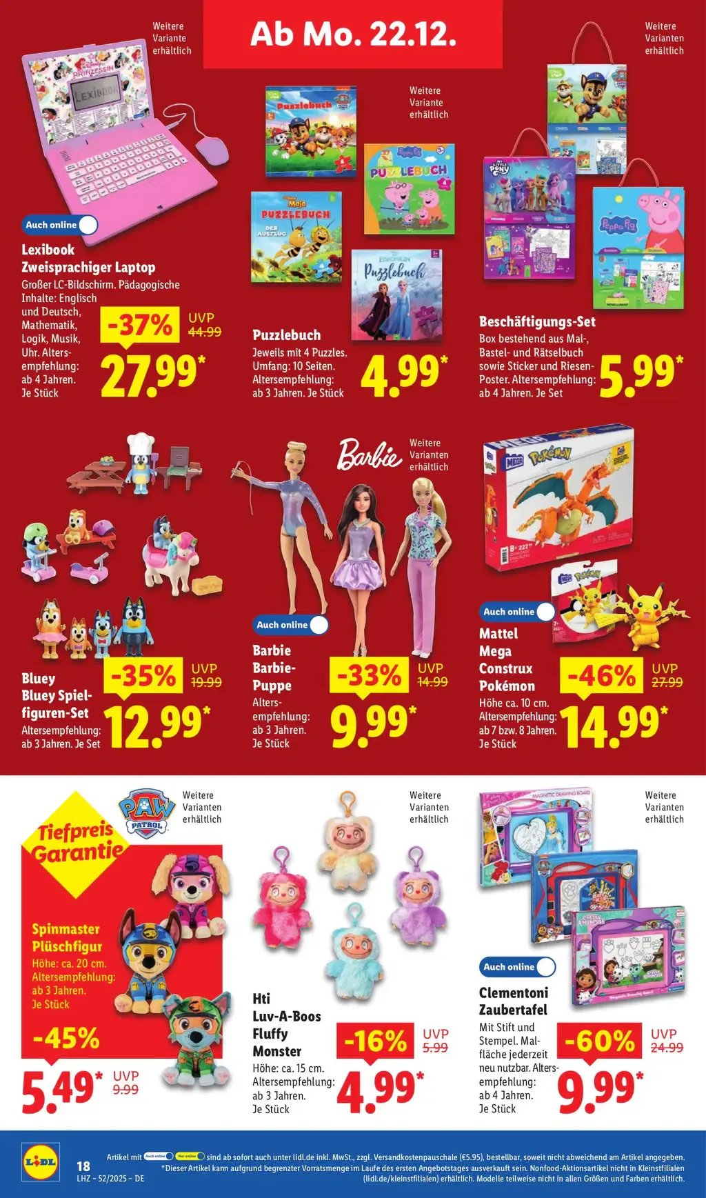 lidl prospekt dezember 22 27 39