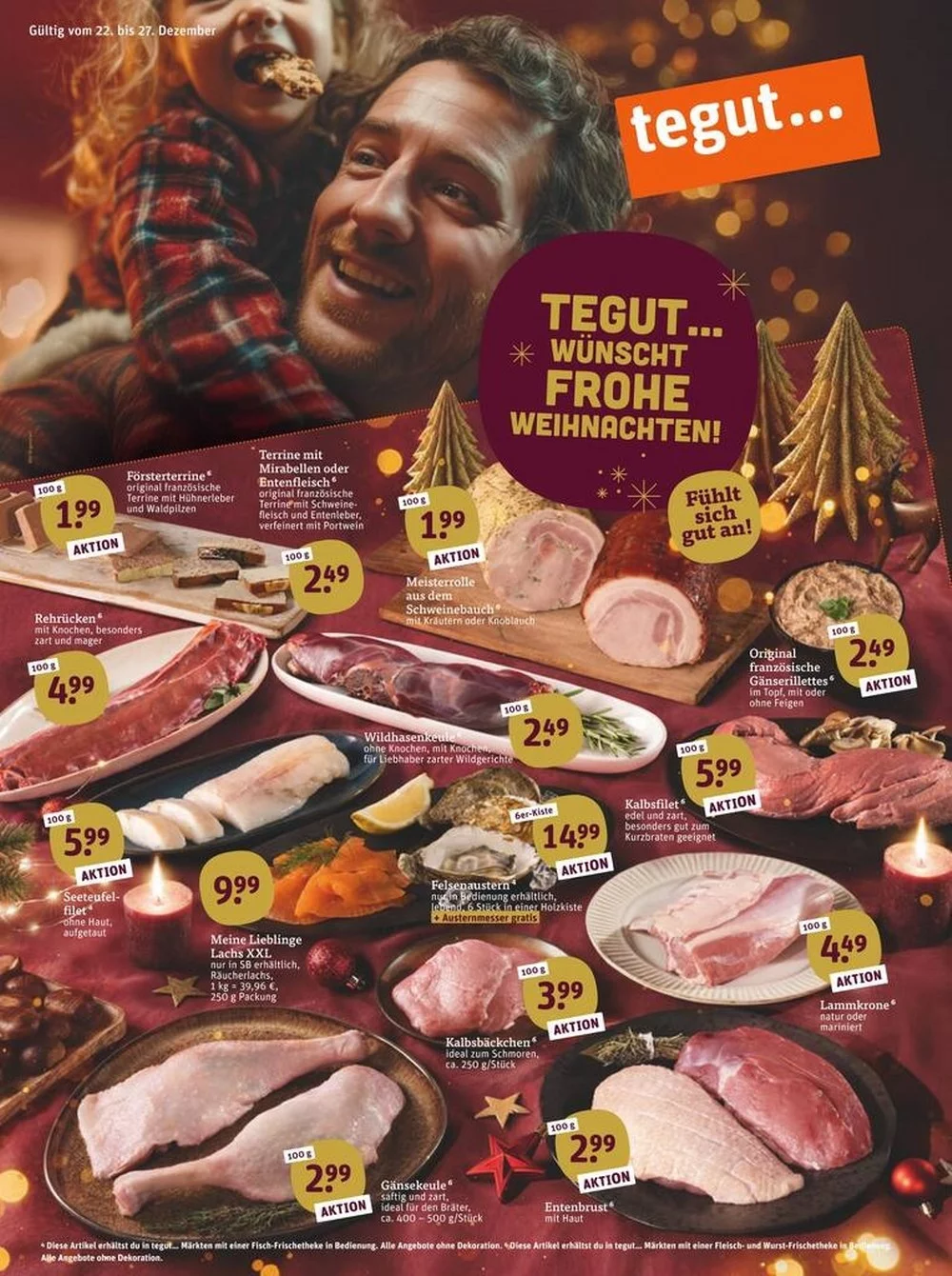 Tegut Prospekt ab 22.12.2025 Angebote Blättern 1 tegut prospekt kw-52