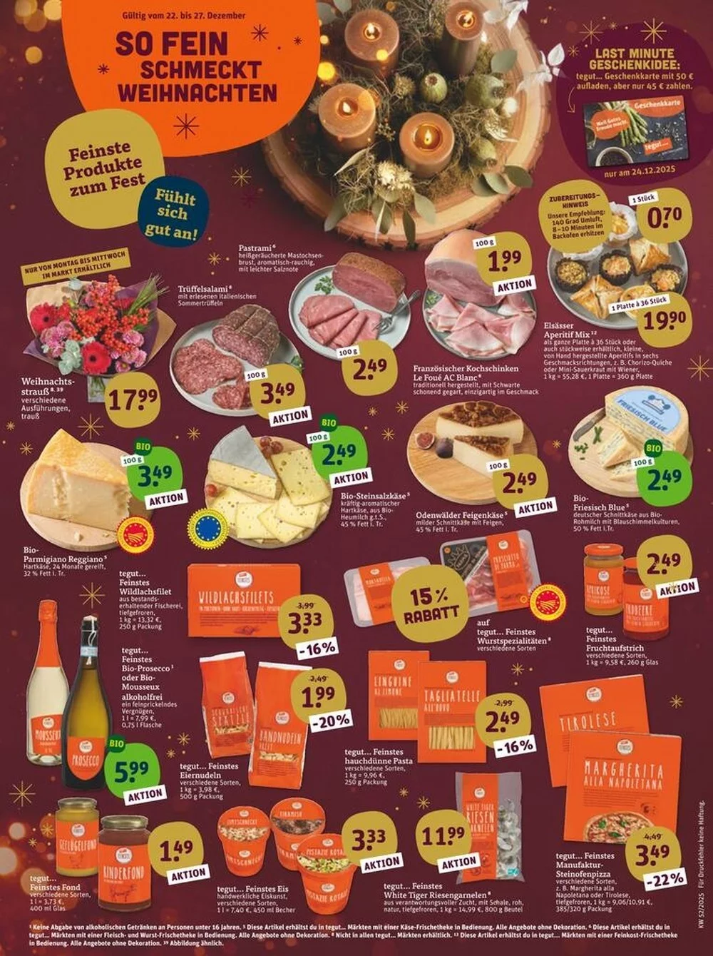 Tegut Prospekt ab 22.12.2025 Angebote Blättern 2 tegut prospekt december 22 27 2