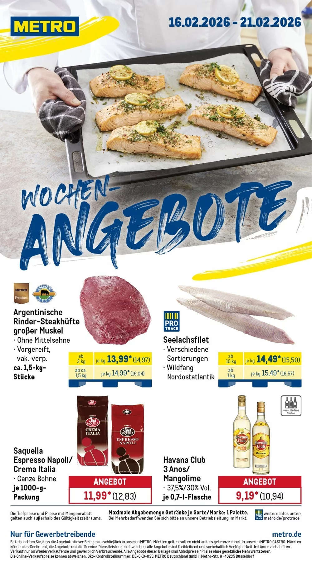 Metro Prospekt Food-Nonfood ab 16.02.2026 Angebote Blättern 1 metro prospekt kw-8