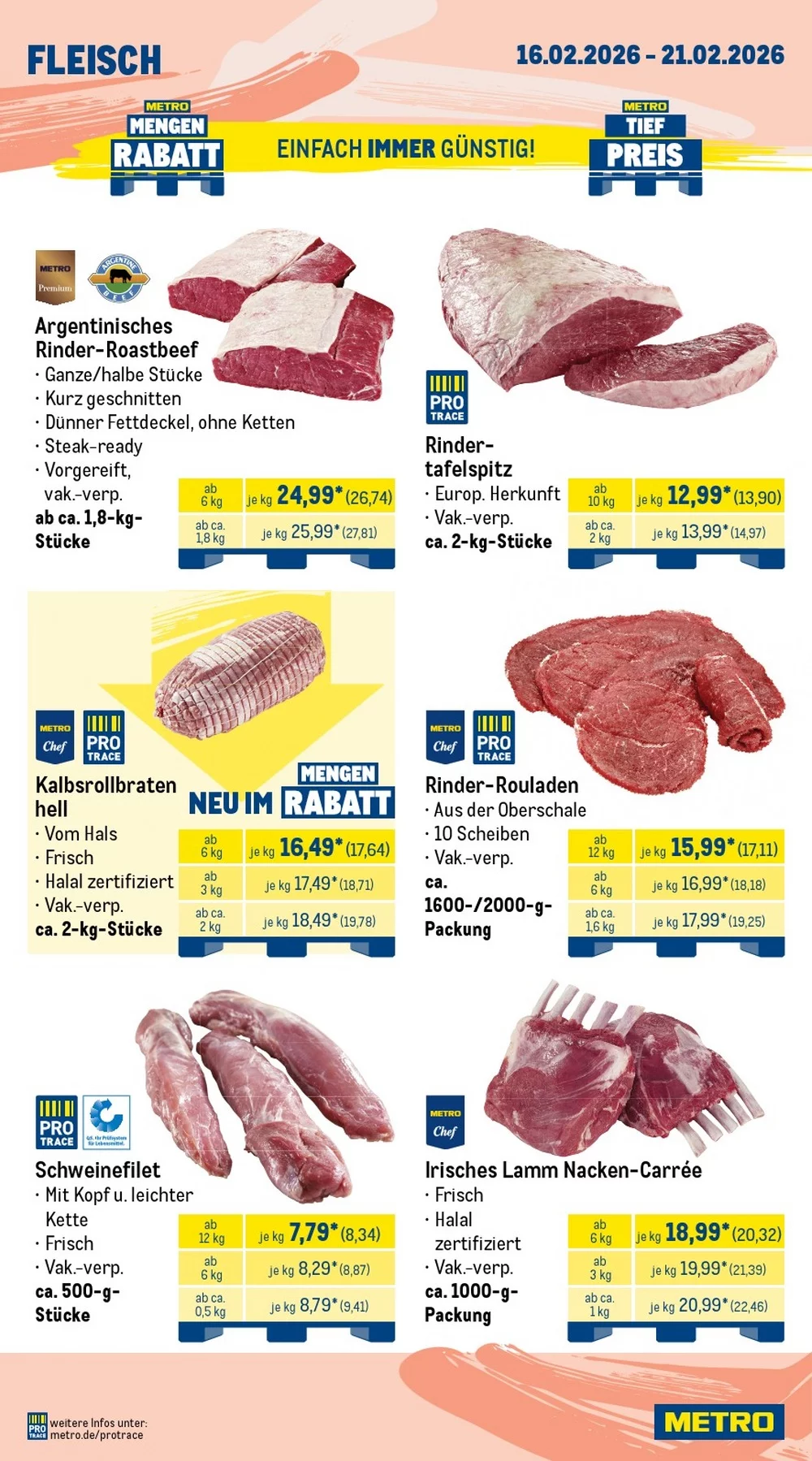 Metro Prospekt Food-Nonfood ab 16.02.2026 Angebote Blättern 2 METRO prospekt februar 16 21 2