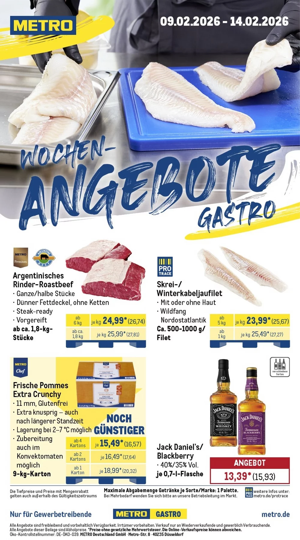 Metro Gastro Prospekt ab 23.02.2026 Angebote Blättern 1 metro gastro prospekt kw-7