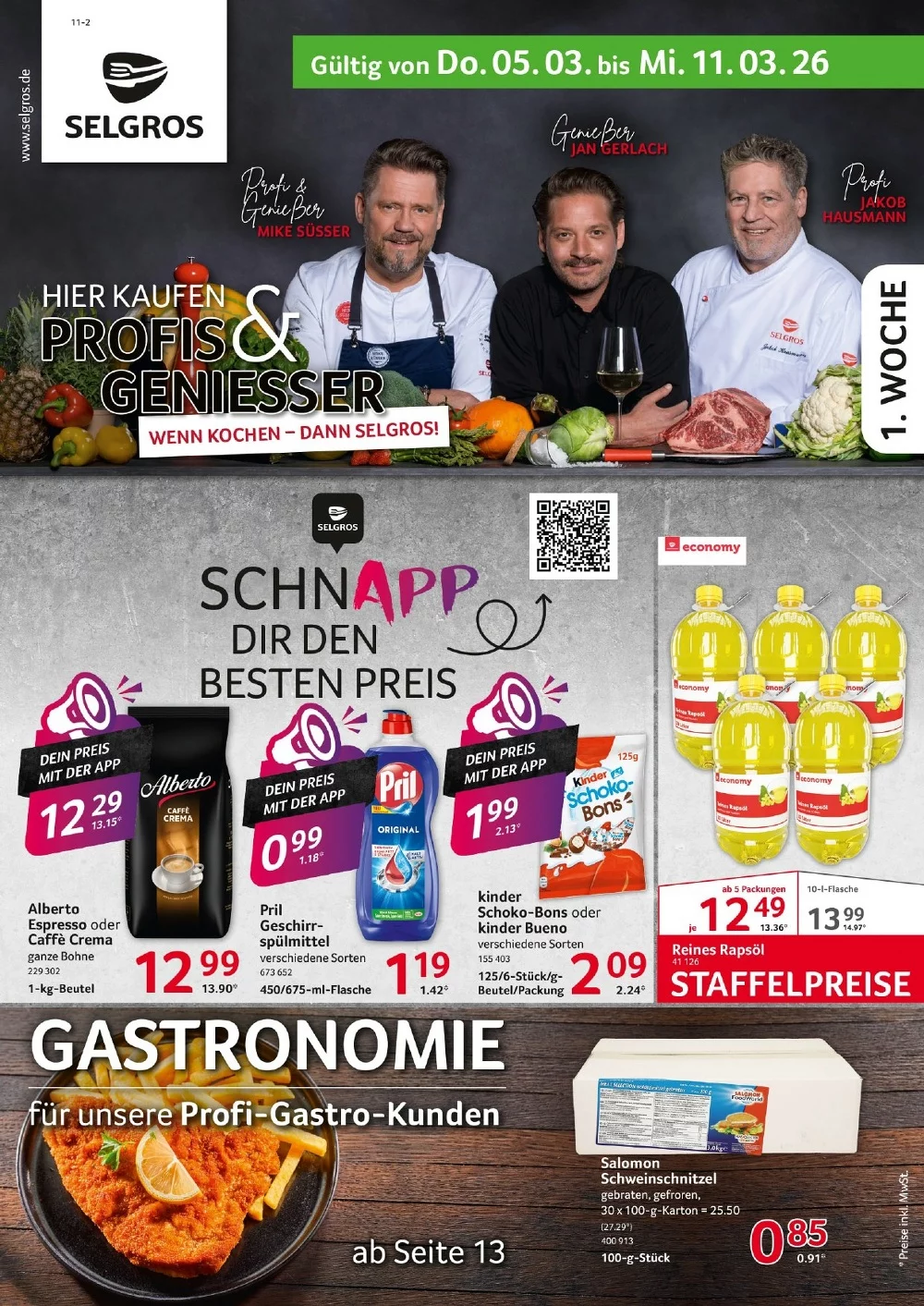 Selgros Prospekt (Food) ab 05.03.2026 Angebote Blättern 1 selgros prospekt kw-10