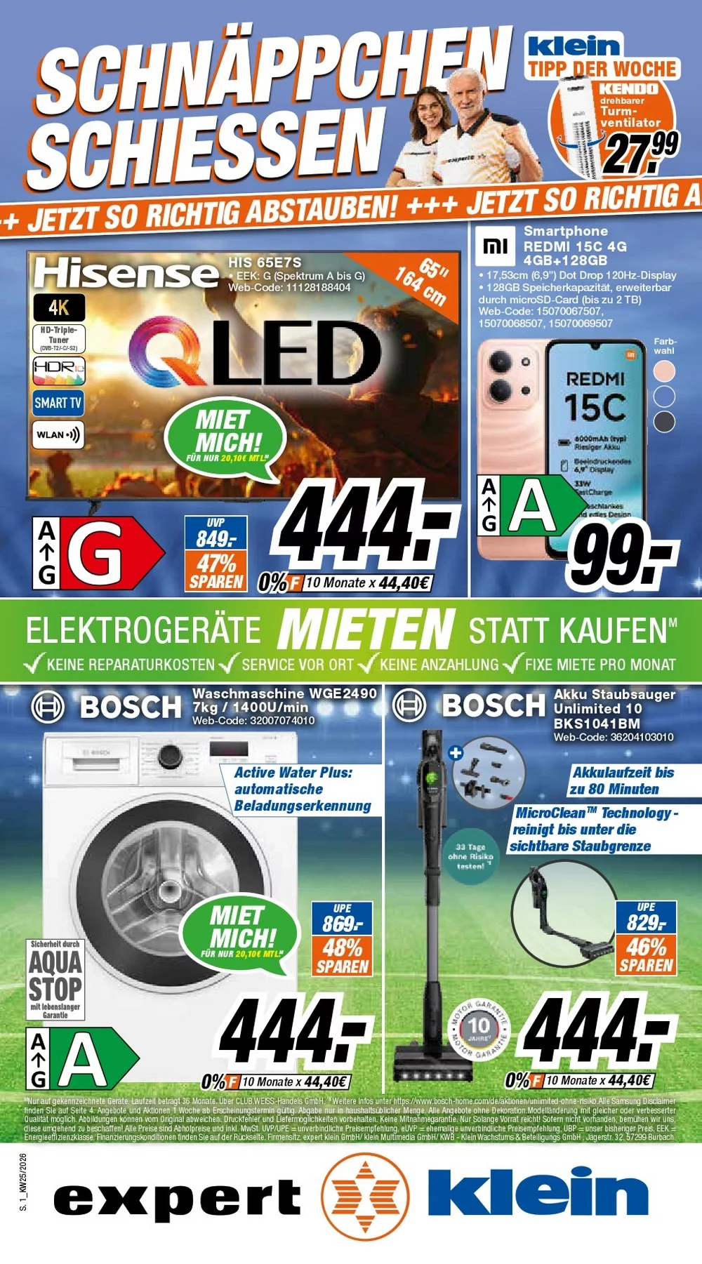 Expert Klein Prospekt ab 13.06.2026 Angebote Blättern 1 expert klein prospekt kw-25
