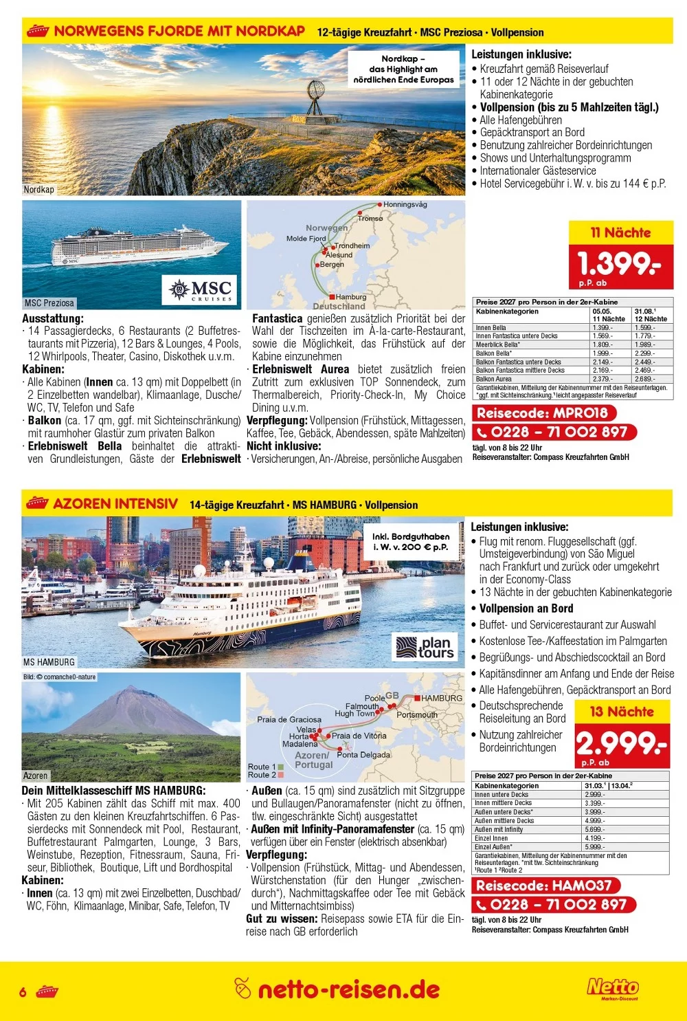 netto marken prospekt reisen prospekt juli 6