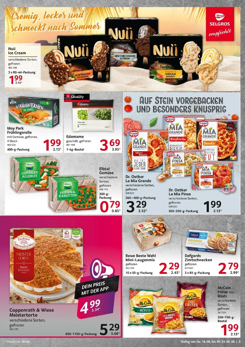 Selgros Prospekt (Food) ab 02.07.2026 Angebote Blättern 3 selgros food prospekt juni 18 24 3