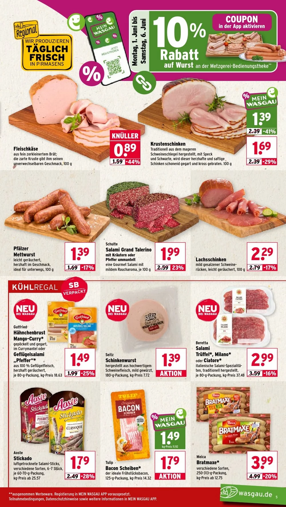 wasgau prospekt juni 1 6 5