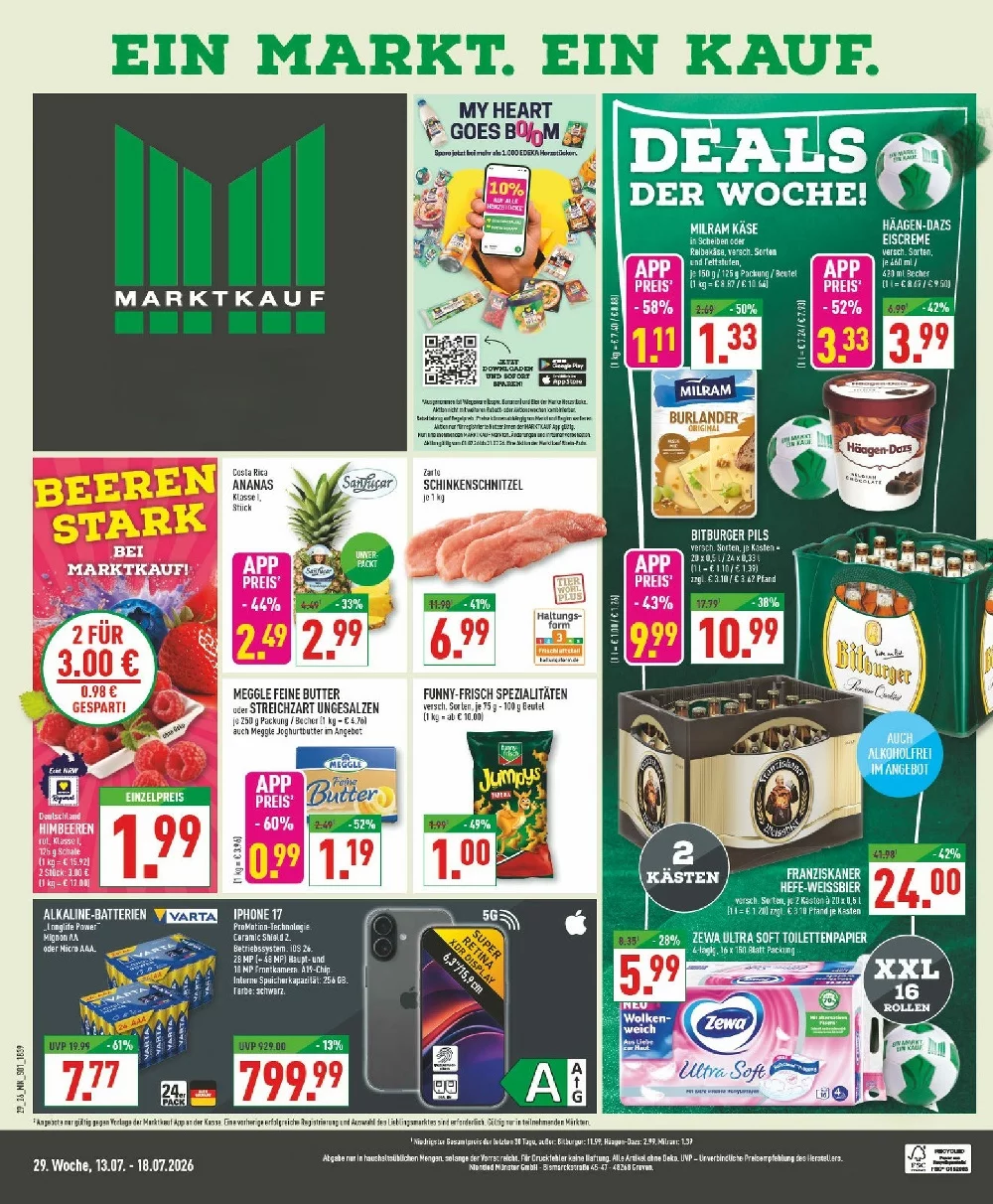 Marktkauf Prospekt ab 27.07.2026 Angebote Blättern 1 marktkrauf prospekt kw-29