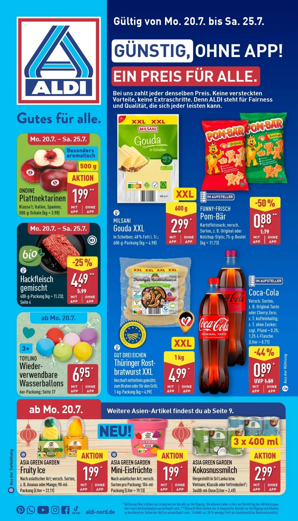 Aldi Nord Prospekt ab 10.08.2026 Angebote Blättern 1 aldi nord prospekt kw-30