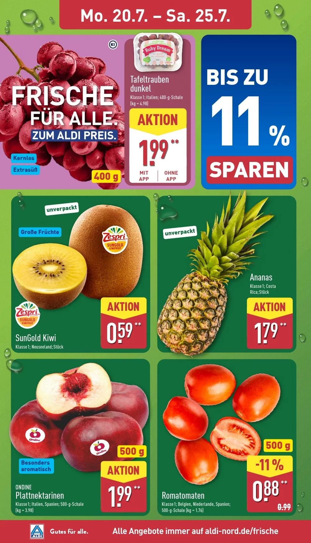 Aldi Nord Prospekt ab 10.08.2026 Angebote Blättern 2 aldi nord prospekt juli 20 26 2