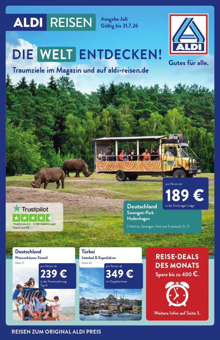 Prospekterst 9 aldi nord reisen juli