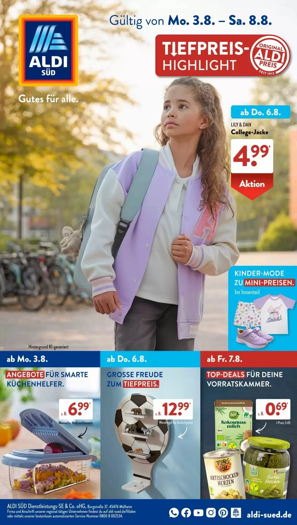 Aldi Süd Prospekt ab 03.08.2026 Angebote Blättern 1 aldi süd prospekt kw-32