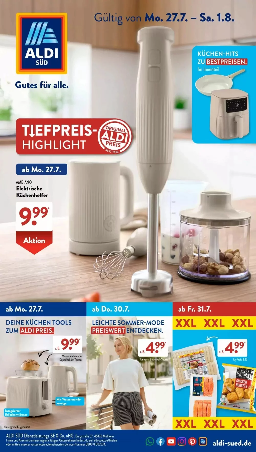 Aldi Süd Prospekt ab 27.07.2026 Angebote Blättern 1 aldi süd prospekt kw-31