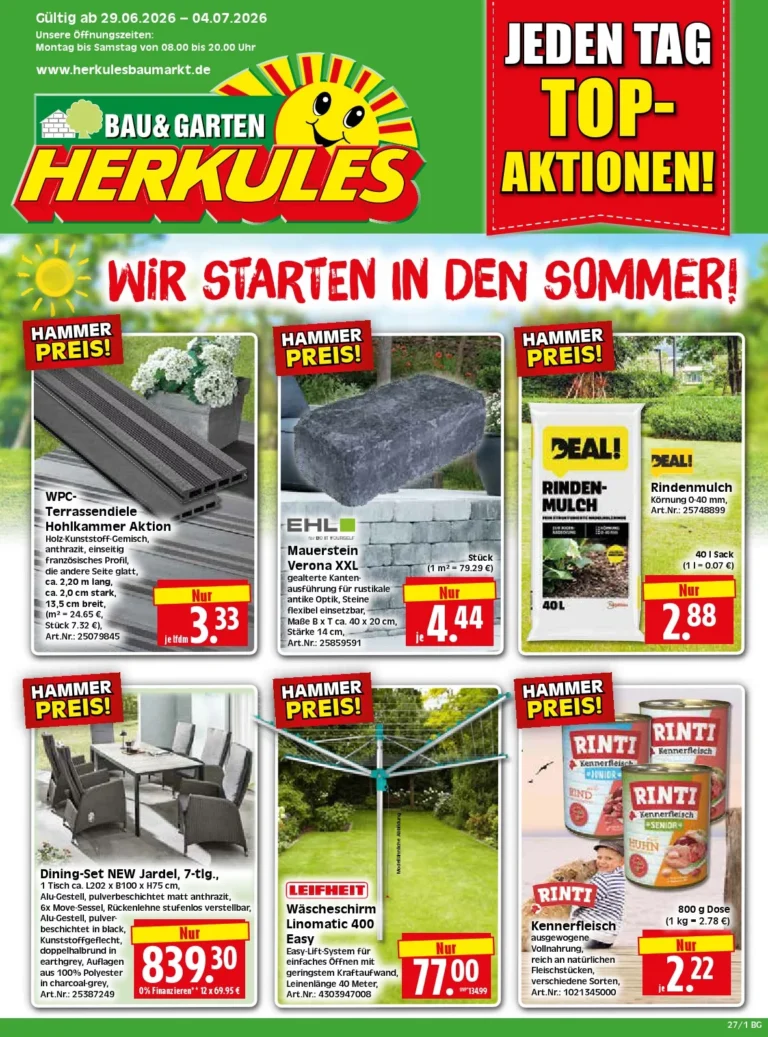 Prospekterst 16 herkules baumarkt prospekt kw-27