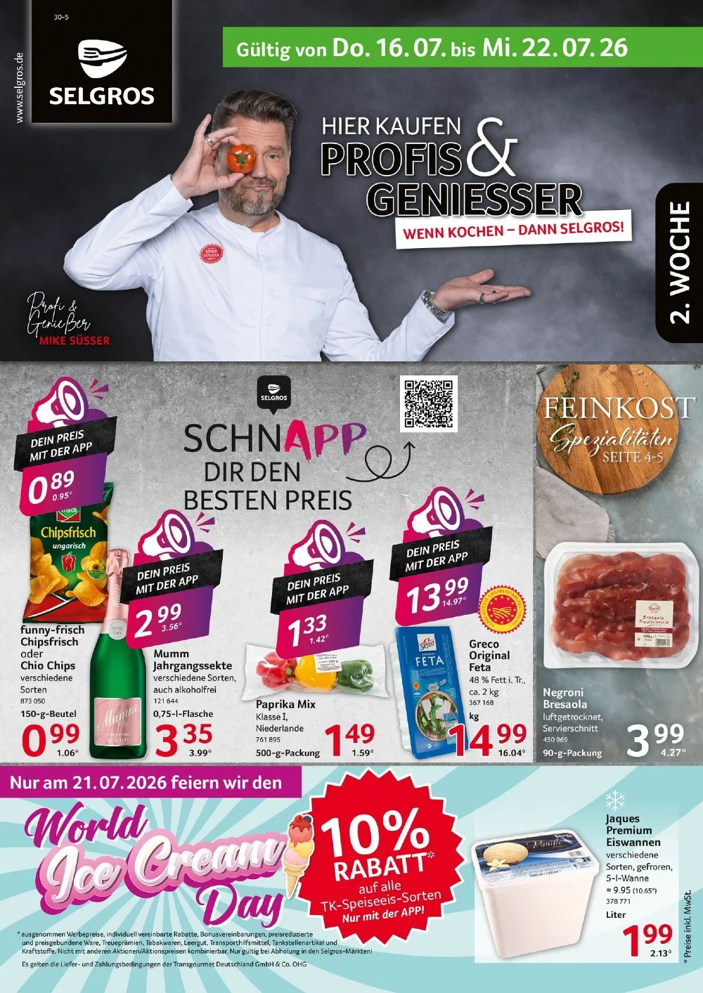 Selgros Prospekt (Food) ab 30.07.2026 Angebote Blättern 1 selgros food prospekt kw-29