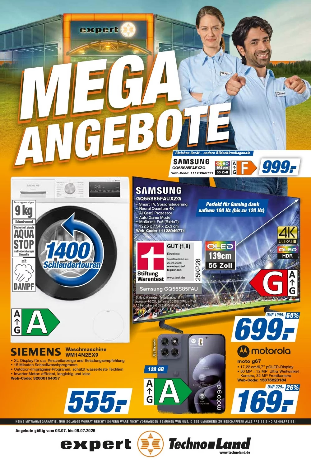 Expert Techno Land Prospekt ab 31.07.2026 Angebote Blättern 1 technoland prospekt kw 28