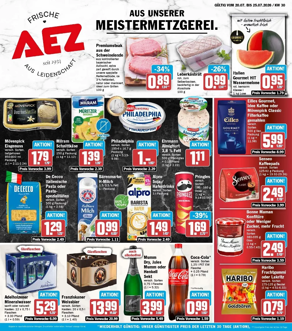 AEZ Prospekt ab 20.07.2026 Angebote Blättern 1 aez prospekt kw-30