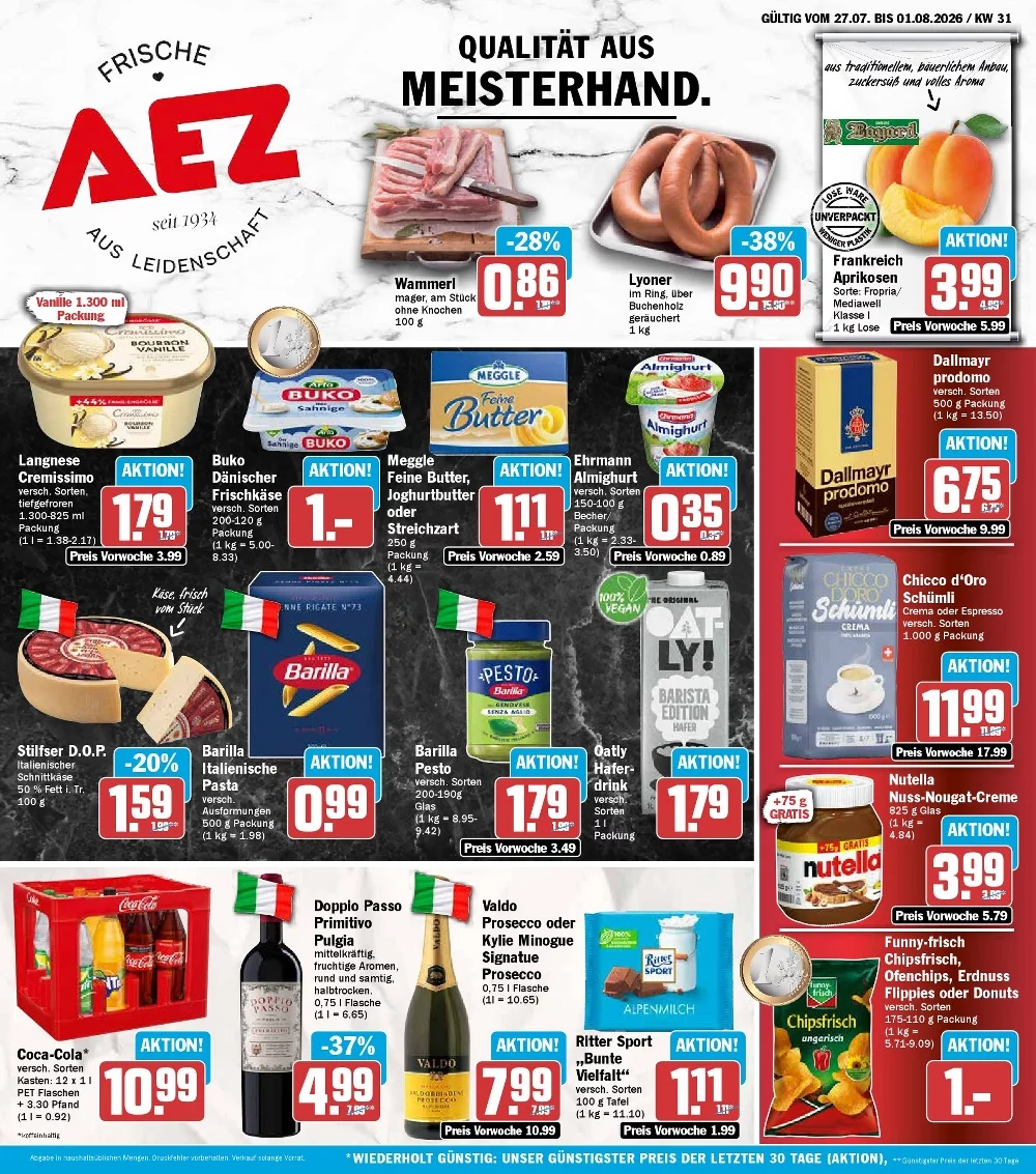 AEZ Prospekt ab 27.07.2026 Angebote Blättern 1 aez prospekt kw-31