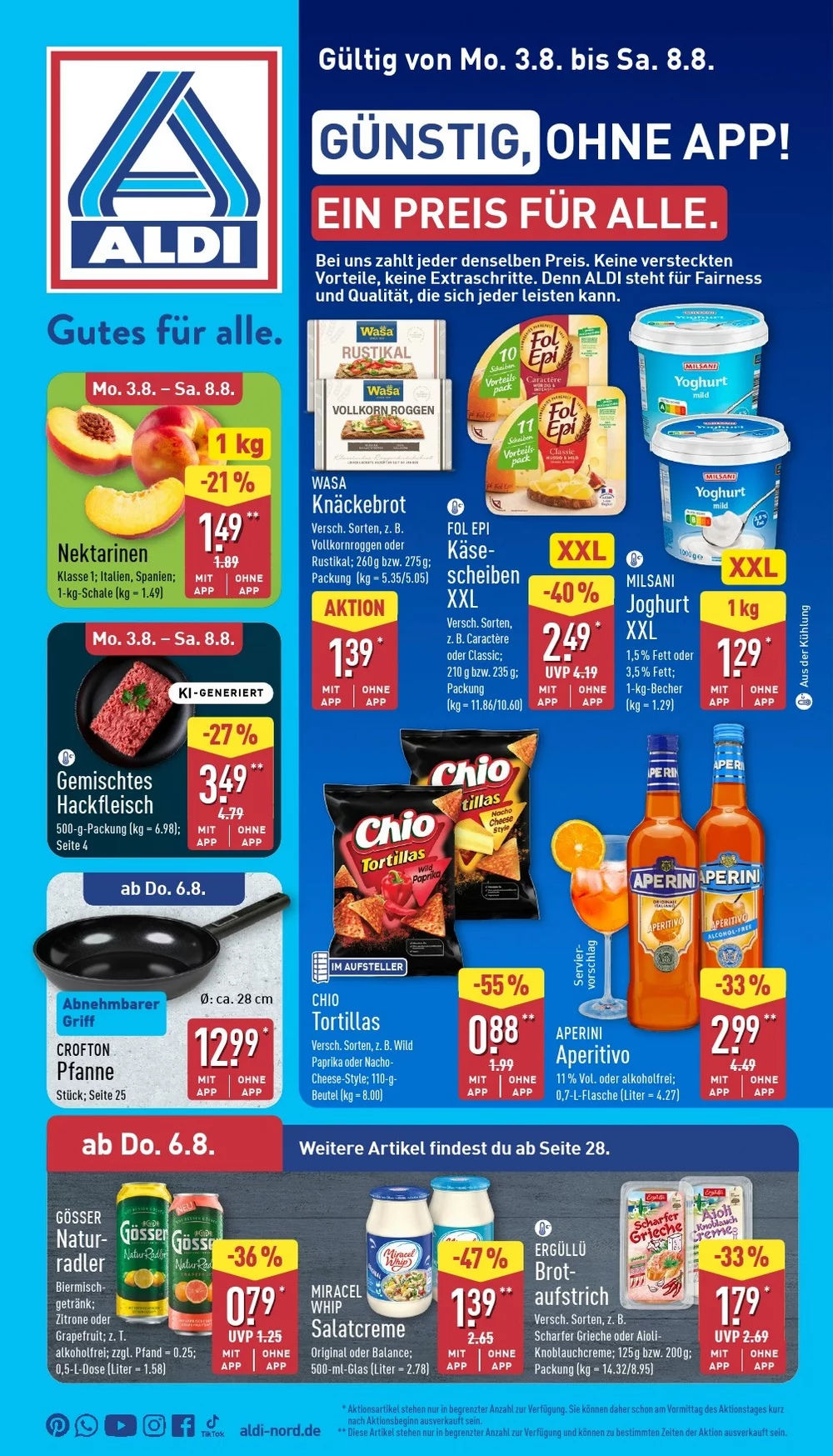 Aldi Nord Prospekt ab 03.08.2026 Angebote Blättern 1 aldi nord prospekt kw-32