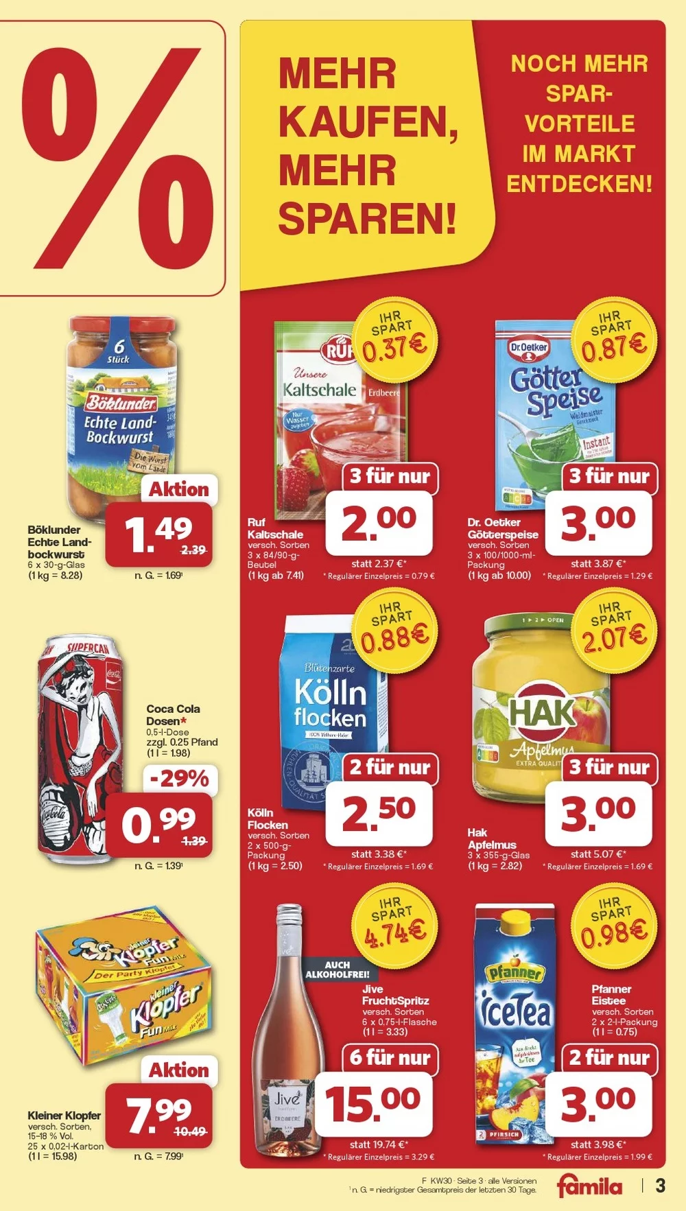 Famila Prospekt ab 03.08.2026 Angebote Blättern 3 famila prospekt juli 20 25 3