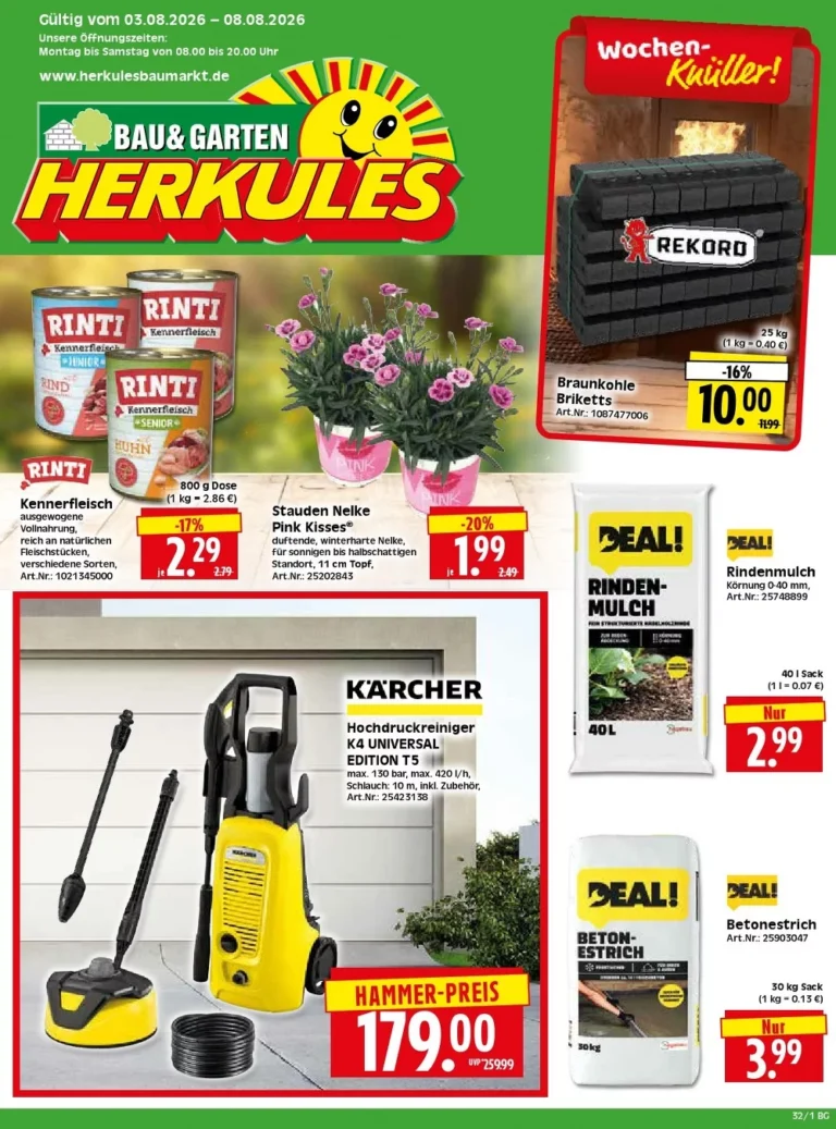 Prospekterst 4 herkules baumarkt prospekt kw-32