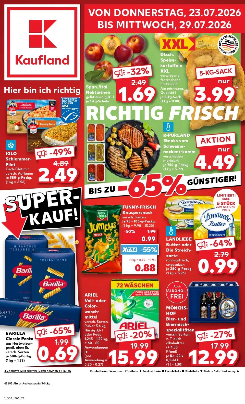 Kaufland Prospekt ab 06.08.2026 Angebote Blättern 1 kaufland prospekt kw-30