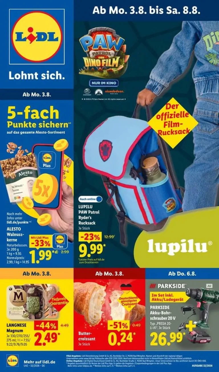 Prospekterst 12 lidl prospekt kw-32